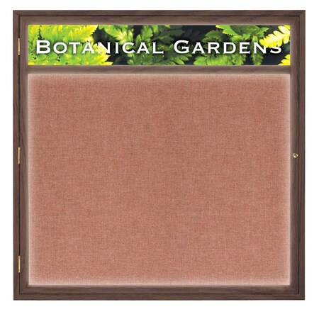 United Visual Products Open Faced Traditional Corkboard, 36x24" UV641A-SATIN-DRKSPR